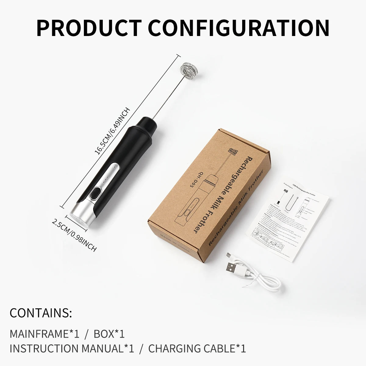 Milk Frother Handheld Foamer Coffee Maker Egg Beater Cappuccino Stirrer Mini Portable Blender Kitchen Whisk Tool