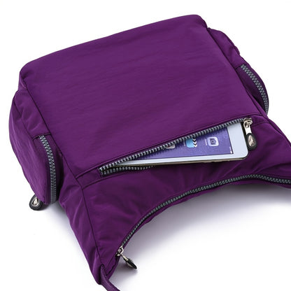 Unisex Square Bag Messenger Bag Multi-Pocket Lightweight Travel Shoulder Crossbody Bag for Men and Women