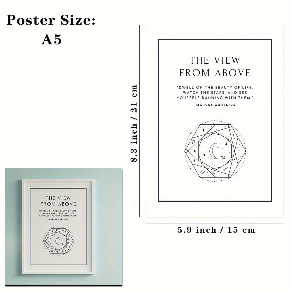 1pc Large Size, Modern Art Design, Minimalist Style, Stoicism Poster, No Frames Included, Gift For Room Decor, Kitchen Dining Room Wall Painting