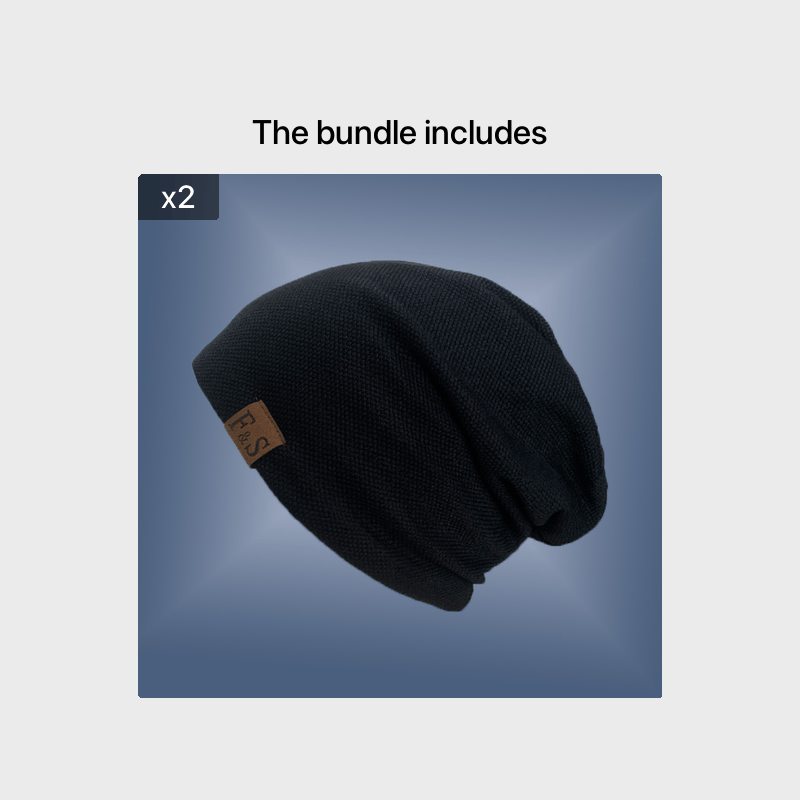 Unisex Beanie | Black, Lightweight, Fabric, Toggle Closure, Urban Style, Ideal for Spring/Fall/Winter
