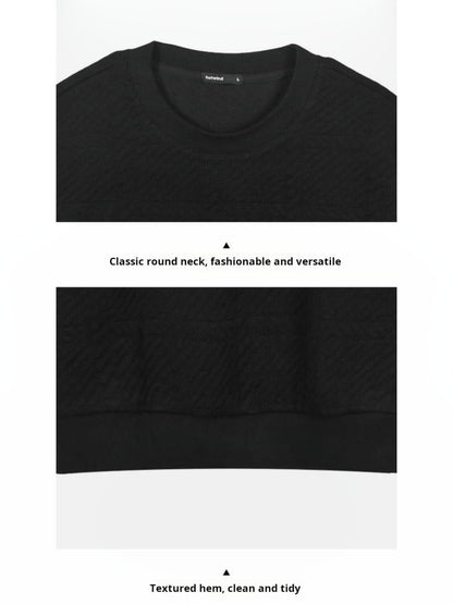 Export Quality English European And American Sizes Jacquard Round Neck Hoodie For Men And Women