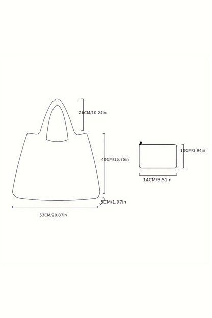 Bluing Large Foldable Christmas Holiday Reusable Oxford Bag