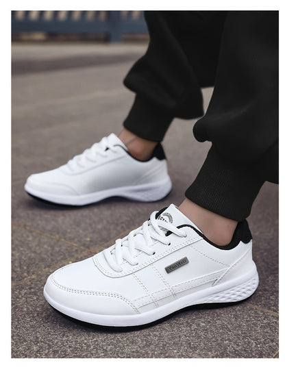 VanWeir Lightweight Men'S Shoes | Navy Blue/White, Lace-up Sports Shoes with MD/TPR Sole, Breathable Fabric Lining for Outdoor, Hiking & Casual Wear