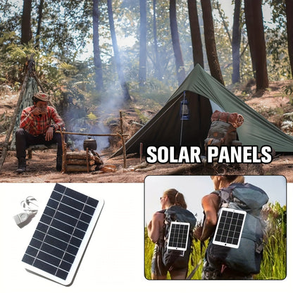 2W 5V Portable Solar Panel, High-Efficiency Monocrystalline USB Fast Charging Board with High Quality & Dustproof Design for Phones / Power Banks / Sports Cameras - Perfect Outdoor Emergency Backup and Gift Idea