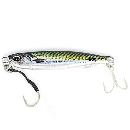 Ultimate Metal Cast Jig Spoon - Highly Realistic 3D Printed Saltwater Fishing Lure with Enhanced Durability, 30G/40G/60G Weight Options, and Artificial Bait Tackle for Increased Catch Rate