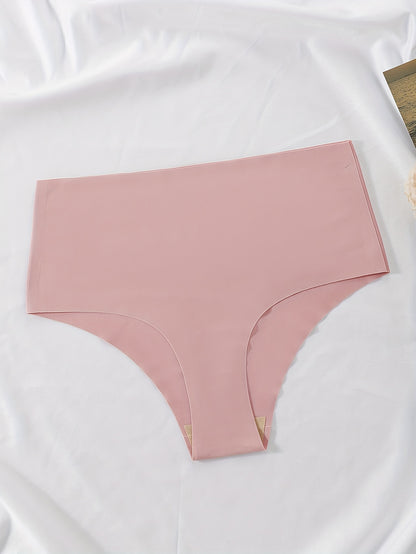5pcs High Waist Seamless Mixed Color Panties Pack, Women's Underwear & Lingerie