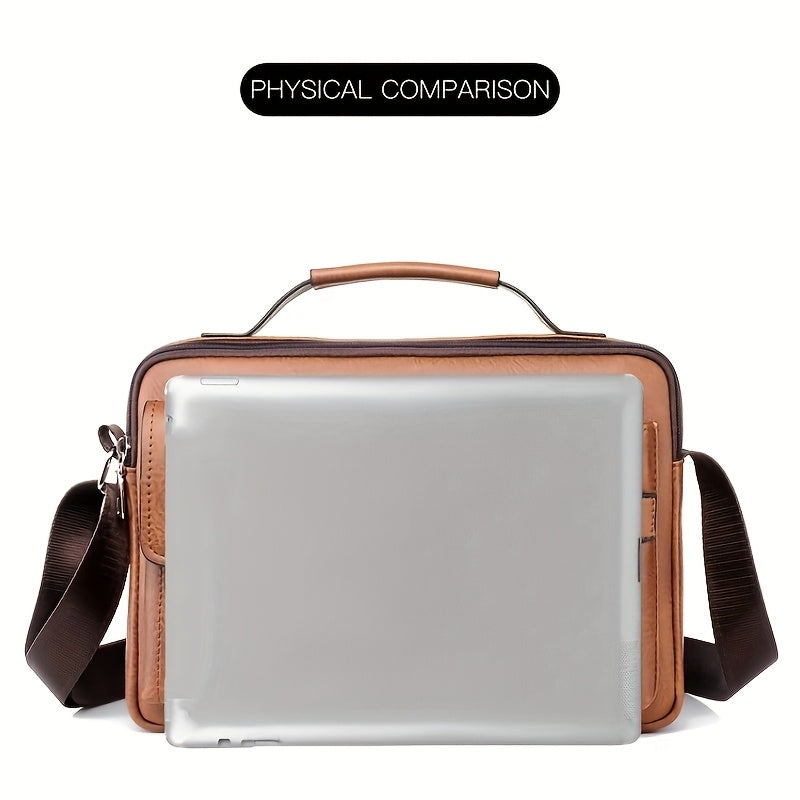 WEIXIER Men's Crossbody Bag Compatible for / - Adjustable Business & Casual Shoulder Pack, Office Bag, Gift for, Husband, Boyfriend ( Material)