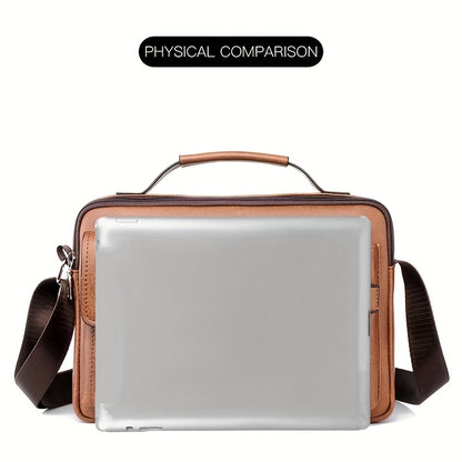 WEIXIER Men's Crossbody Bag Compatible for / - Adjustable Business & Casual Shoulder Pack, Office Bag, Gift for, Husband, Boyfriend ( Material)