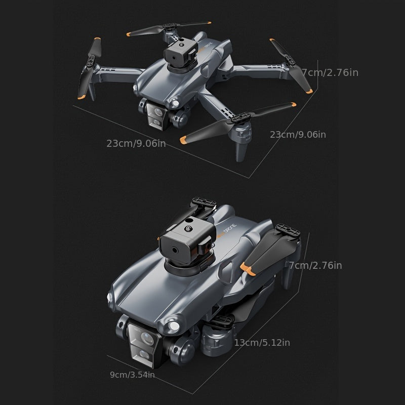Drones with 4K Dual 3 Camera WIFI FPV RC Drone Foldable Quadcopter Intelligent Avoidance FPV Quadcopter with 3 Batteries Navy Blue Suitable with Carrying Bag for Beginners Halloween & Christmas Gift, Mini Drones, Drone with S