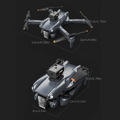 Drones with 4K Dual 3 Camera WIFI FPV RC Drone Foldable Quadcopter Intelligent Avoidance FPV Quadcopter with 3 Batteries Navy Blue Suitable with Carrying Bag for Beginners Halloween & Christmas Gift, Mini Drones, Drone with S