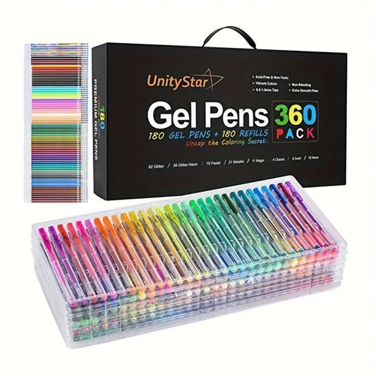 24pcs Glitter Gel Pen Refills - Multicolor Ink Replacement Cartridges for Art, Crafts & Writing - Gel Ink Pen Refills Set, Writing Instruments|Organized Display|Durable Plastic