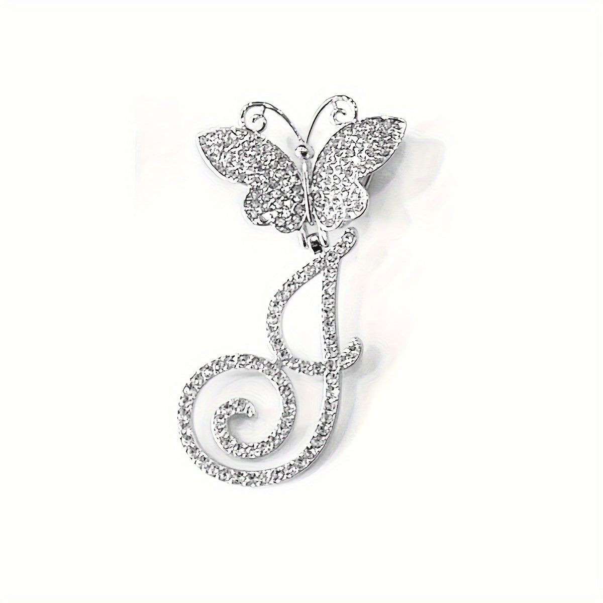 Trendy Shiny Butterfly Cursive Letter Cuban Chain Anklet For Women A-Z Letters Anklets Punk Hip Hop Style Sparkling Barefoot Jewelry