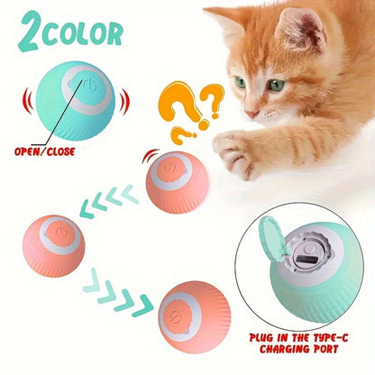 1pc Interactive Smart Pet Toys for Dogs and Cats - Automatic Rolling Ball Electric Cat Toy for Endless Fun and Exercise