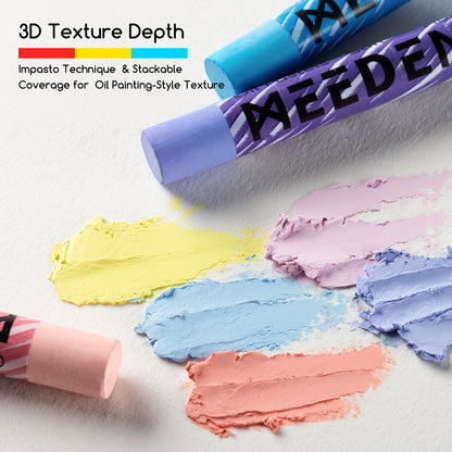 MEEDEN Soft Oil Pastels Set: 48/72 Colors Oil Pastels for Artists Adults Teachers - Fine Writing Instruments Vibrant Crayons for Art Painting & Drawing, Blending, Layering, Shading