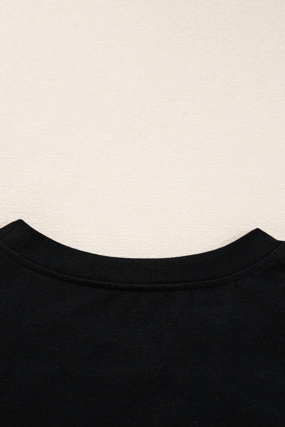 Black Lace Long Sleeve Insert Drop Shoulder Tee