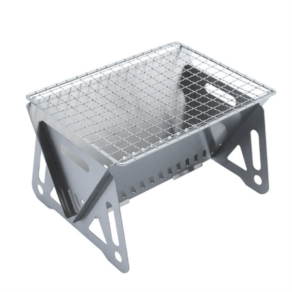 1pc Outdoor Portable Grill Stainless Steel Mini Camping Oven Ventilation Charcoal Stove Folding Picnic BBQ Camping Accessories