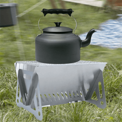 1pc Outdoor Portable Grill Stainless Steel Mini Camping Oven Ventilation Charcoal Stove Folding Picnic BBQ Camping Accessories