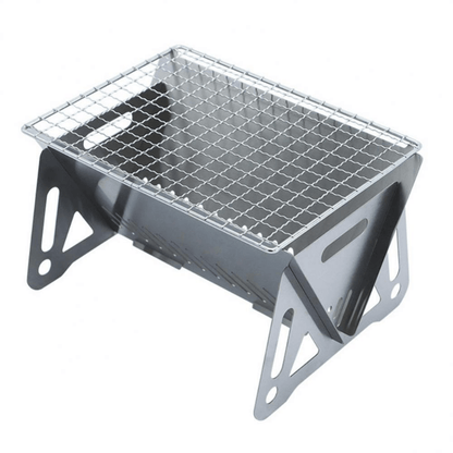 1pc Outdoor Portable Grill Stainless Steel Mini Camping Oven Ventilation Charcoal Stove Folding Picnic BBQ Camping Accessories