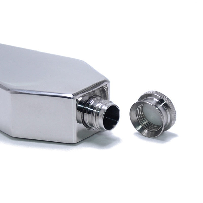 1pc Mini Hip Flask 3.38oz Coffin Shape Stainless Steel Portable Water Bottle, Gift For Men, Drinkware For Restaurants, Cafes, Bars