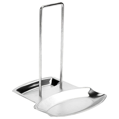 1pc Stainless Steel Pot Cover Rack, Household Kitchen Storage Rack, Pot Cover Storage Tray, Spoon Rack, Table Top, Seated With Tray