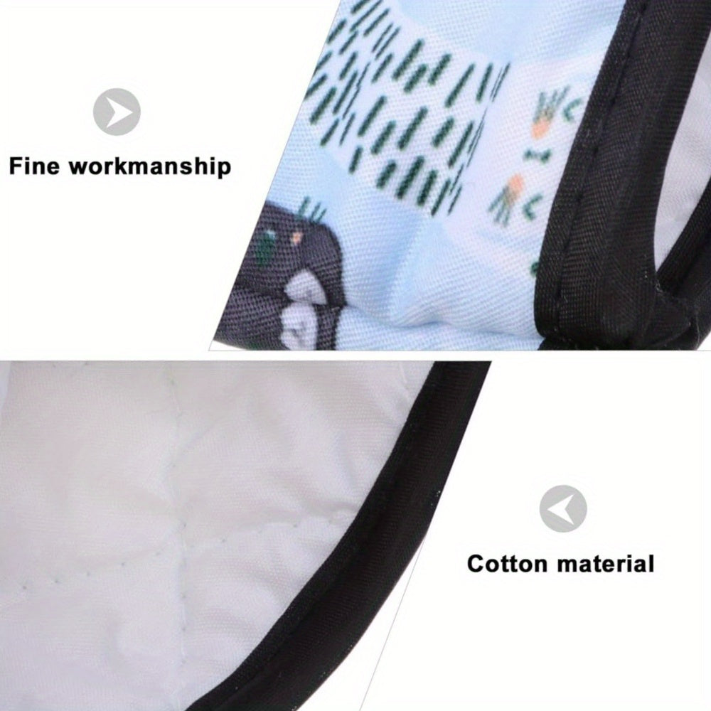 [1 Pair Heat Resistant Gloves] 1 Pair Oven Gloves, Thickened Insulated Gloves, Heat Resistant Anti Scalding Gloves, Oven Gloves For Kitchen, Gauntlet Oven Mitts Breathable For Cake Cookware Microwave Pizza Chef Pot BBQ, Kitch