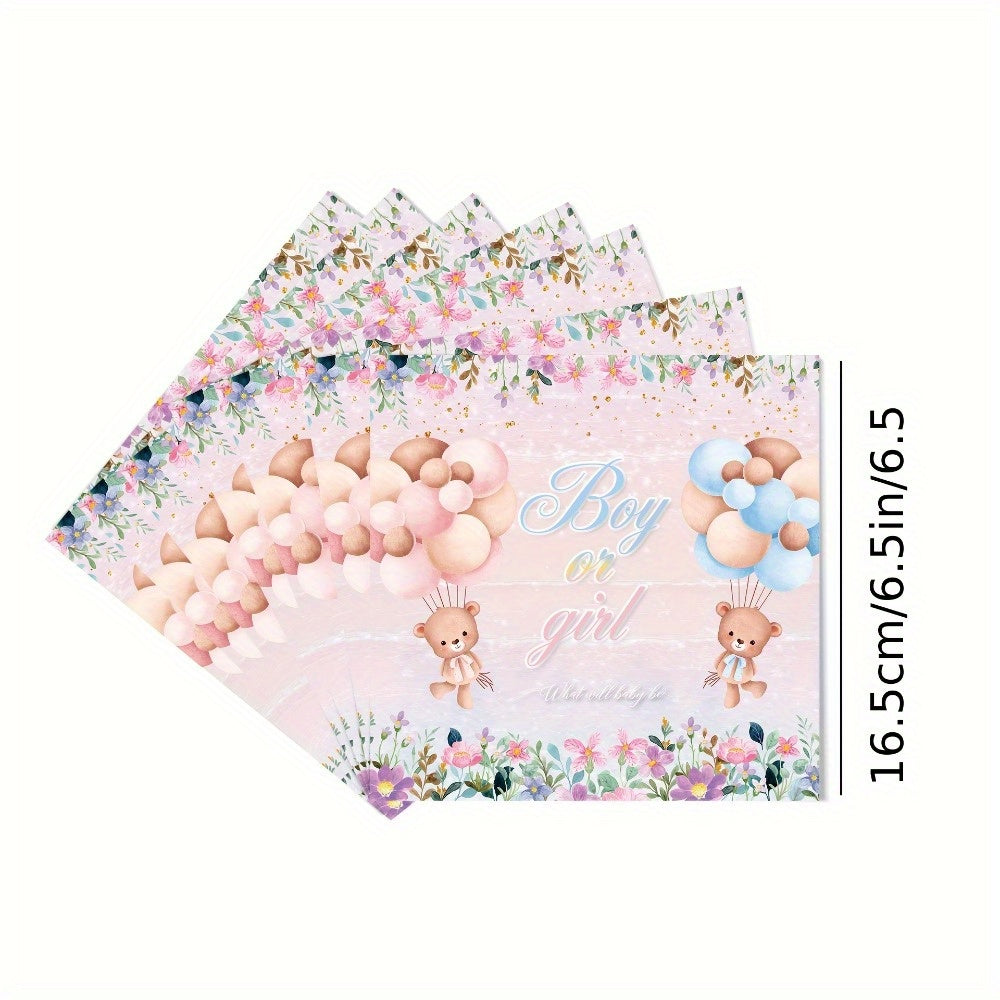 68pcs, Baby Shower Party Tableware Set, Bear Disposable Dinnerware Set, Table Decor, Birthday Decor, Boy Or Girl Party Atmosphere Props, Holiday Supplies