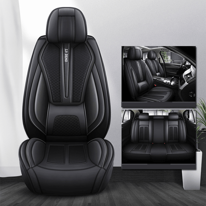 Full Set Car Seat Covers, Sport Style, Universal Fit, Full Coverage, Breathable Mesh, Lumbar Support, Trendy Automotive Seat Protector, All-Season