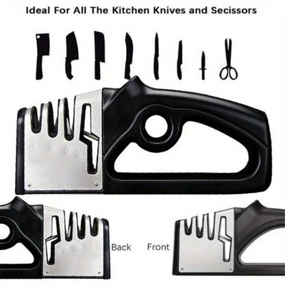 4-in-1 Professional Tungsten Fast Sharpener for Kitchen Knives and Scissors - Household Knife Tool