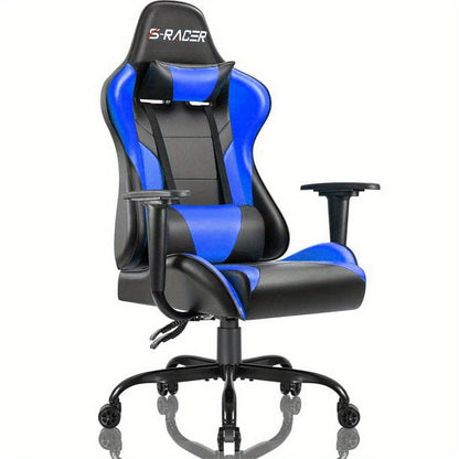 Gaming Chair Office Chair High Back Racing Computer Chair PU Leather Adjustable Seat Height Swivel Chair Ergonomic Executive Chair with Headrest