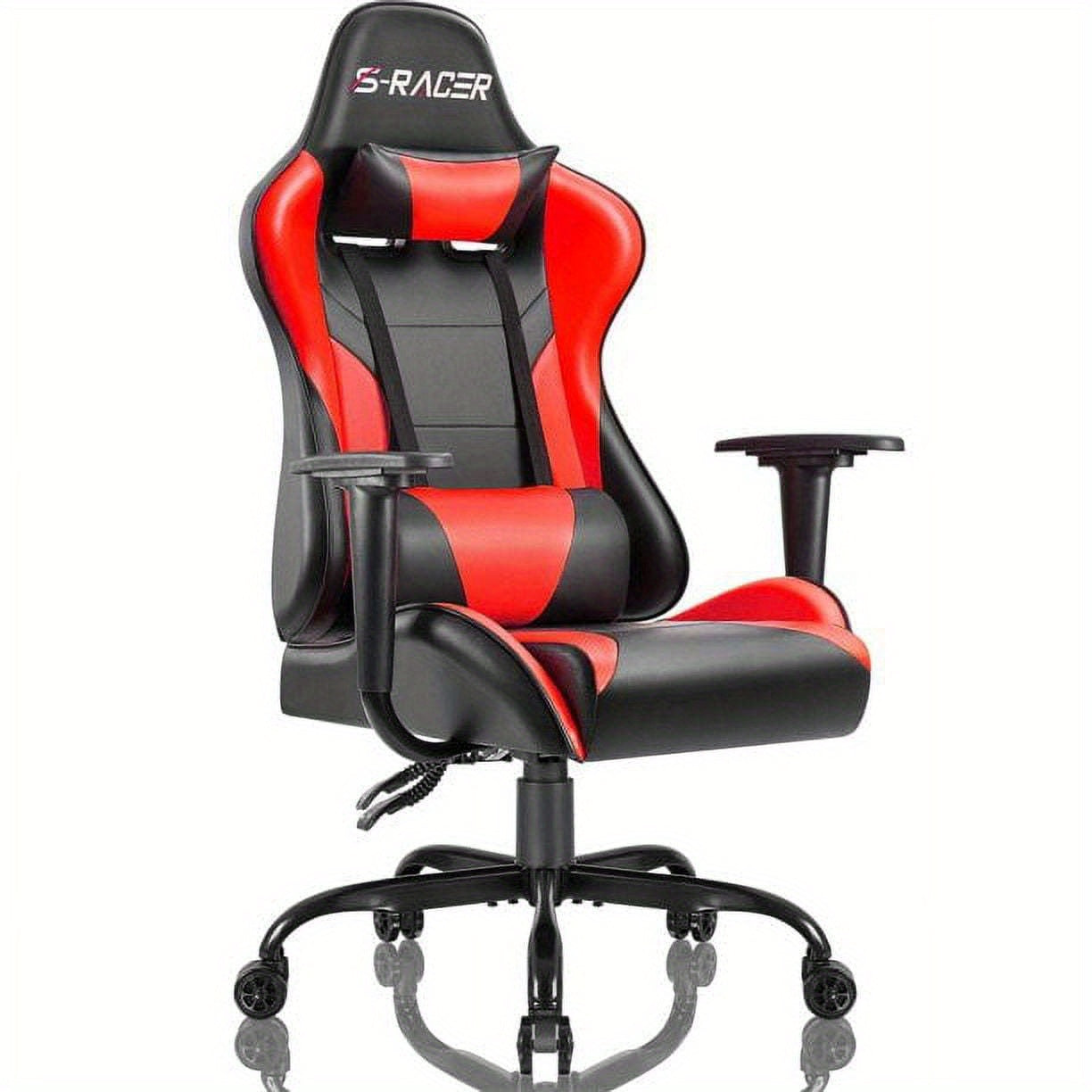 Gaming Chair Office Chair High Back Racing Computer Chair PU Leather Adjustable Seat Height Swivel Chair Ergonomic Executive Chair with Headrest