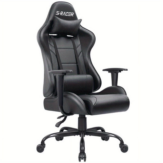 Gaming Chair Office Chair High Back Racing Computer Chair PU Leather Adjustable Seat Height Swivel Chair Ergonomic Executive Chair with Headrest