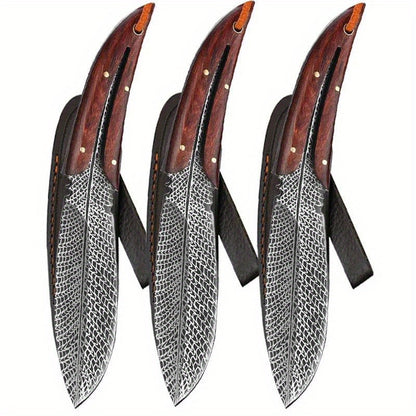 Professional Kitchen Knives with Knife Sheath Stainless Steel Boning Knife Vegetable Cutter Fruit Paring Knife for Hobby Knife