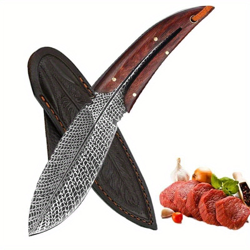 Professional Kitchen Knives with Knife Sheath Stainless Steel Boning Knife Vegetable Cutter Fruit Paring Knife for Hobby Knife