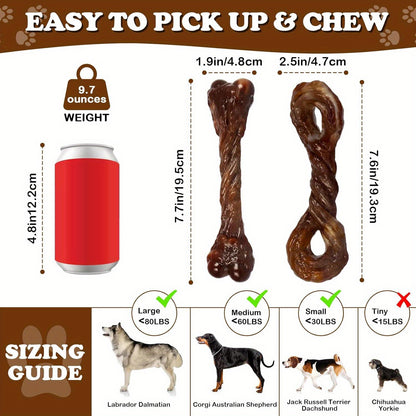 Pet Toys 2 Pack Durable and Sturdy Dog Toys, Aggressive Chewing Dog Chew Toys for Large Dogs Who Love to Chew, Indestruc