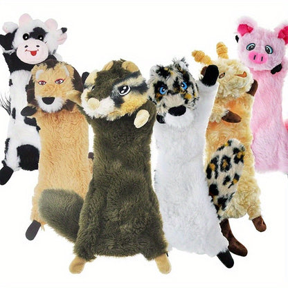 Halloween& Christmas SHARLOVY Dog Squeaky Toys No Stuffing 6 Pack Dog Toys Crinkle Dog Toys for Small Dogs Durable Dog Chew Toys Plush Cute Animals Natural Puppy Toys for Teething Pet Toys Squeak