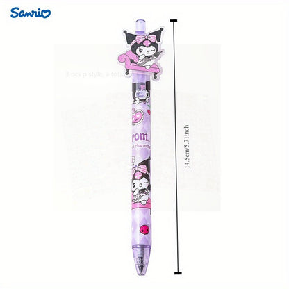 Assorted Cute Character Press Gel Pens - Quick-Dry Writing Instruments, 48pcs, Ideal for Students and Party Favors, Ages 14+, Plastic, White - Study & Exam Essentials