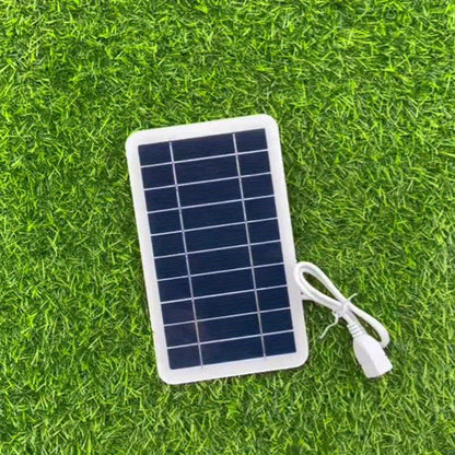 2W Solar Charger Portable Solar Panel with USB, Compact & Lightweight Outdoor Solar Power Bank Charger Compatible for for Power Banks, Phones, Flashlights, USB- Devices (Camping, Hiking, Emergency)