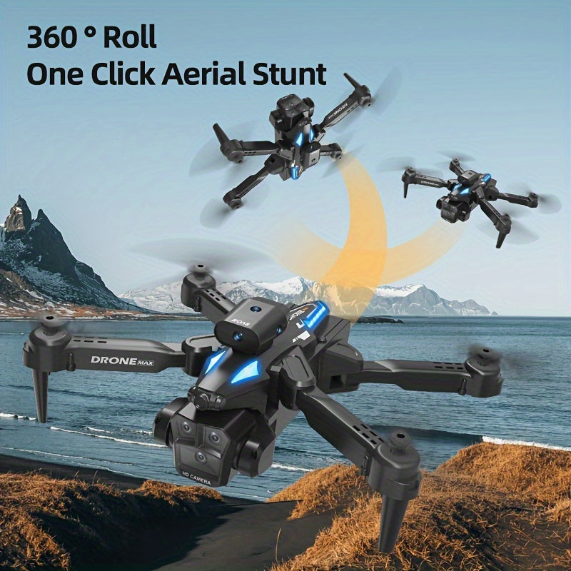 2024 Upgraded Drone with Triple Camera - Foldable, WiFi, Optical Flow Positioning, 360° Stunt Tumbling, One-Click Take-Off/Landing, Beginner-Friendly, Outdoor Fun Gift Toy