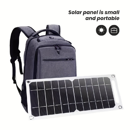 [Solar Charger] Solar Powered USB Solar Panel Charger For Outdoor Travel & Camping | One, Charge Controller, Female To Male USB Connector - Compatible With Mobile Phones, Power Banks, Flashlights, Fans, Tablets