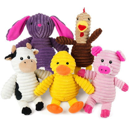 Dog Toys, 5 Pack, Plush Dog Squeaky Toys, Assortment Animal Pet Toys for Small Medium Large Dogs, Stuffed Puppy Chew Toy, Dog Gift Toys