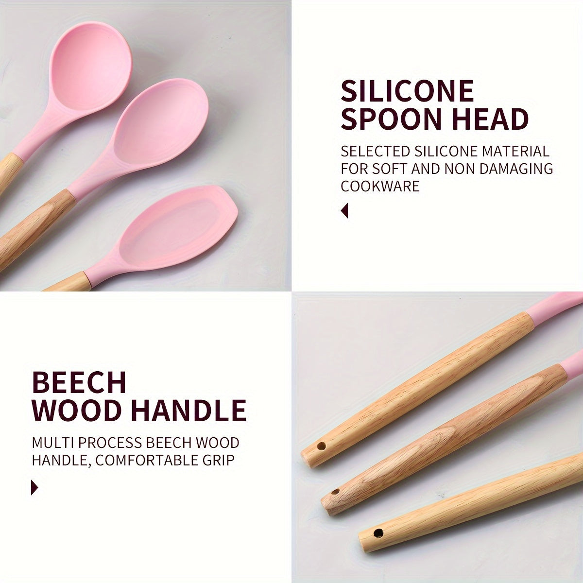 19-Piece Silicone Kitchen Utensil Set With Knife And Cutting Board, Storage Bucket, Set, Wooden Handles, Heat Resistant, Non-Stick Cooking Tools - Perfect Kitchen Gadgets For Easy Cooking And Cleaning, The Perfect Holiday Gif