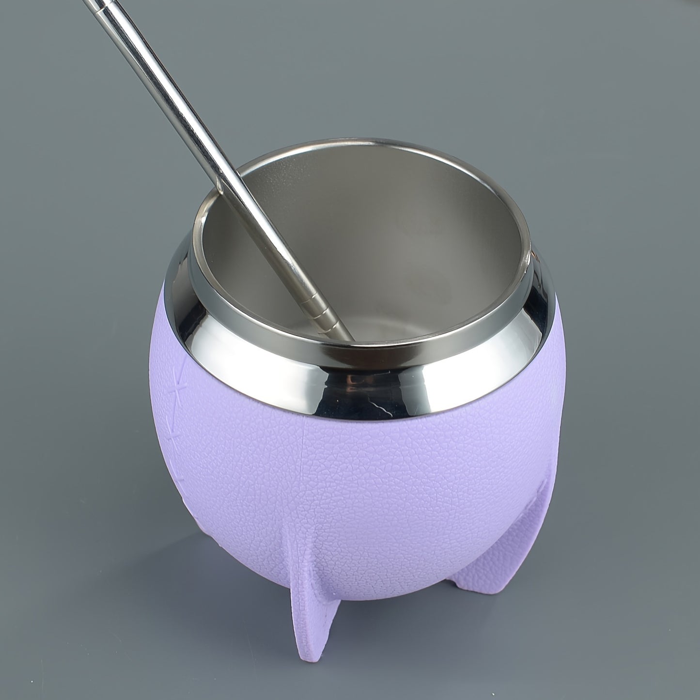 1pc, Yerba Mate Gourd With Bombilla, 9.47oz Stainless Steel Yerba Mate Cup, Double Wall Traditional Tea Cup, Drinkware, Christmas Gifts