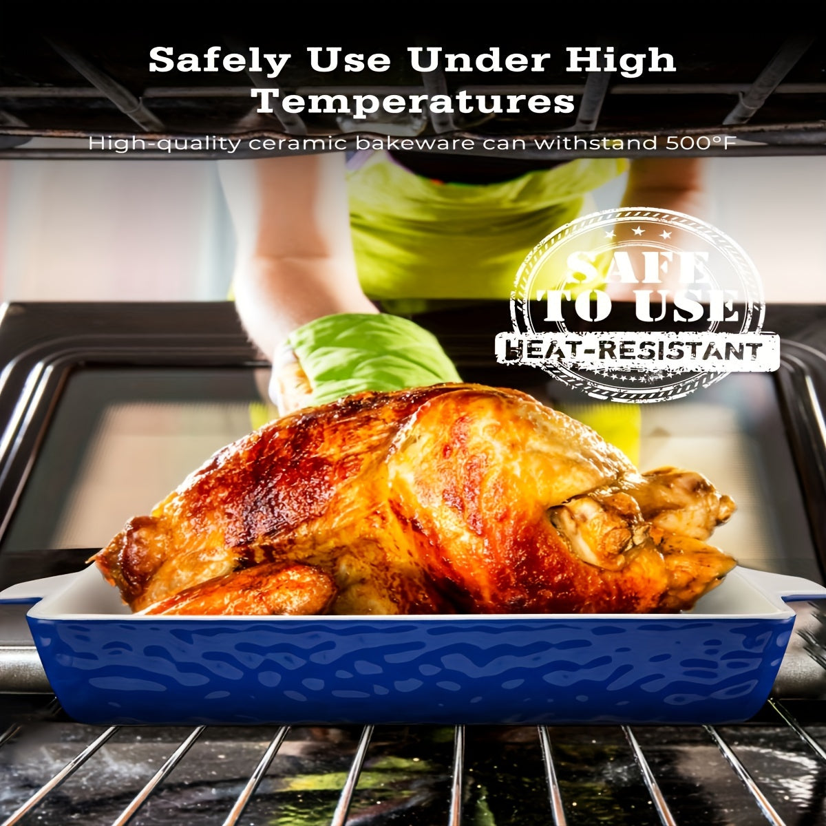 3Pack Ceramic Baking Dish for Oven Large Casserole Baking Dish with Handles Packaging Upgrade Nonstick Ceramic Bakeware for Cooking, Beautiful Color Ceramic Baking Dish Set