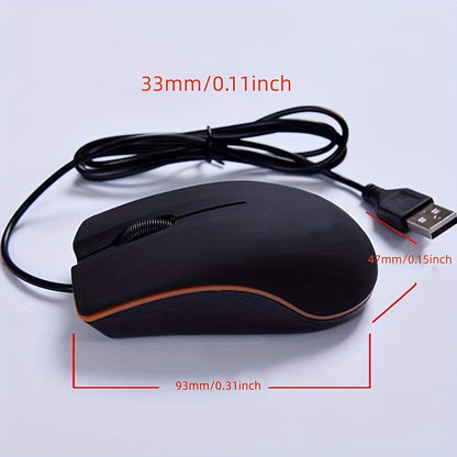 USB Wired Game Mouse Mice for PC Laptop Computer Small Mouse, Office Mouse, Computer Accessory, Cartoon Theme, Ergonomic Design, Lightweight Mouse, Plastic Construction, USB Peripheral, Precision Control, Remote Professionals