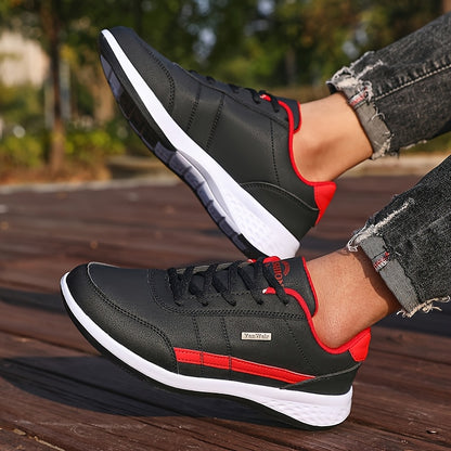 VanWeir Lightweight Men'S Shoes | Navy Blue/White, Lace-up Sports Shoes with MD/TPR Sole, Breathable Fabric Lining for Outdoor, Hiking & Casual Wear