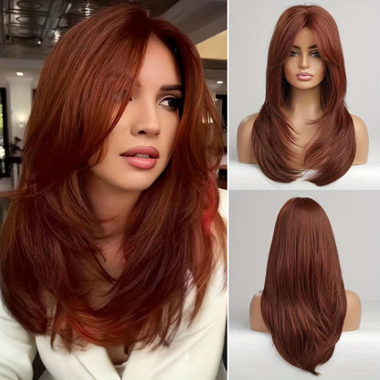 Gradient Gray Layered Women's Synthetic Wig
