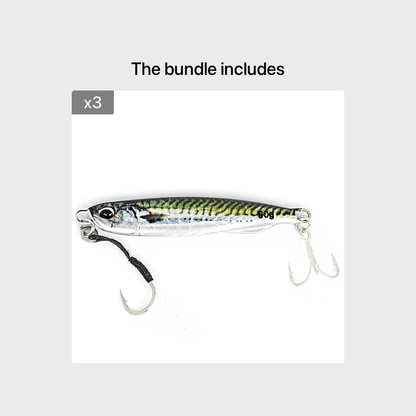Ultimate Metal Cast Jig Spoon - Highly Realistic 3D Printed Saltwater Fishing Lure with Enhanced Durability, 30G/40G/60G Weight Options, and Artificial Bait Tackle for Increased Catch Rate