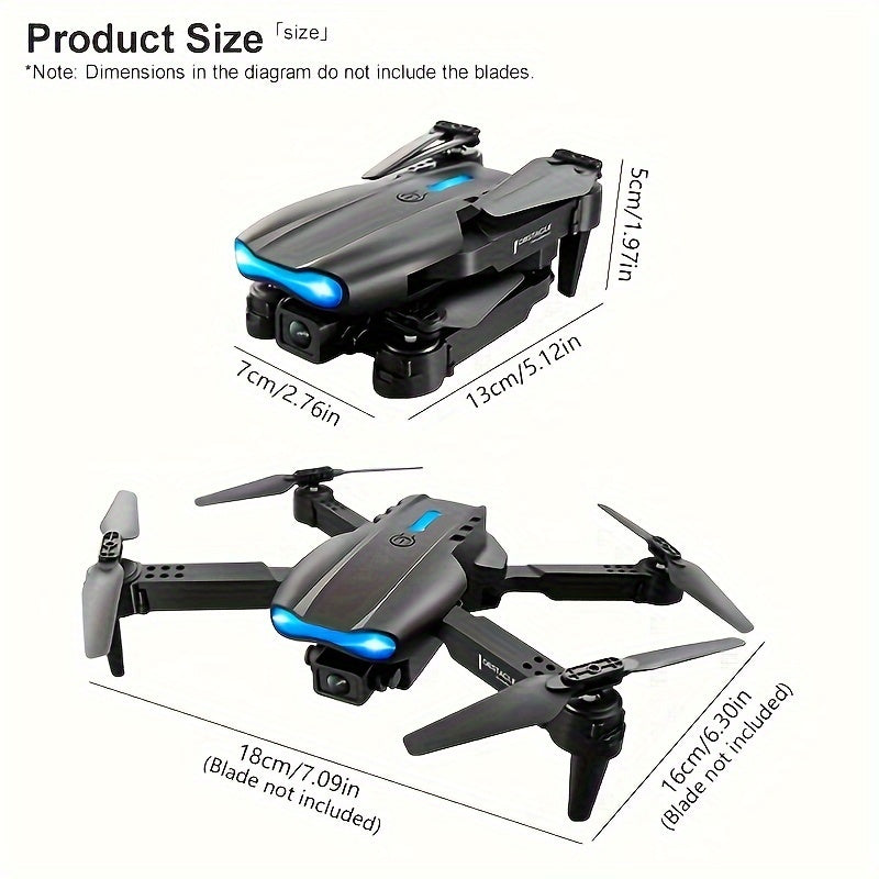 New E99 K3 Professional RC Drone, Dual Camera Double Folding RC Quadcopter Height Hold Remote Control Toy, Holiday Gift Indoor And Outdoor Cheap Drone Aircraft