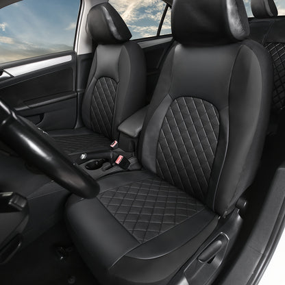 Universal Faux Leather Car Seat Covers Full Set Car Seat Covers Full Set Front Seats and Rear Bench, Universal Fit 5 Seat Covers for SUV, Automotive Truck, Scratch Proof