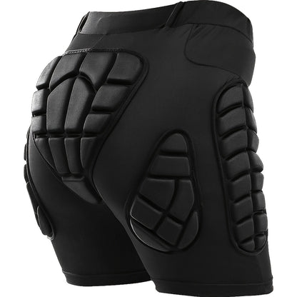 VEPAUS Breathable 3D Padded Shorts for Ice Hockey, Snowboarding, Gymnastics, Roller Skating - Moisture Wicking, Flexible, High Stretch Polyester Knit Fabric, Regular Fit, Four Seasons Sports Gear